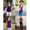 imageZeagoo Womens Tank Tops 2 Pack Trendy Going Out Tops Sleeveless Shirts Ruched Business Casual Basic Tunic Tops OutfitsBwhitepurple