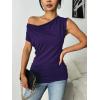imageZeagoo Womens Tank Tops 2 Pack Trendy Going Out Tops Sleeveless Shirts Ruched Business Casual Basic Tunic Tops OutfitsBwhitepurple