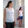 imageZeagoo Womens Tank Tops 2 Pack Trendy Going Out Tops Sleeveless Shirts Ruched Business Casual Basic Tunic Tops OutfitsBwhitepurple
