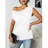 imageZeagoo Womens Tank Tops 2 Pack Trendy Going Out Tops Sleeveless Shirts Ruched Business Casual Basic Tunic Tops OutfitsBwhitewhite