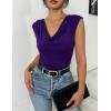 imageZeagoo Womens Tank Tops 2 Pack Trendy Going Out Tops Sleeveless Shirts Ruched Business Casual Basic Tunic Tops OutfitsPurple