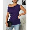 imageZeagoo Womens Tank Tops 2 Pack Trendy Going Out Tops Sleeveless Shirts Ruched Business Casual Basic Tunic Tops OutfitsPurple