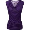 imageZeagoo Womens Tank Tops 2 Pack Trendy Going Out Tops Sleeveless Shirts Ruched Business Casual Basic Tunic Tops OutfitsPurple