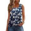imageZeagoo Womens Tank Tops Square Neck Loose Fit Basic Casual Going Out Tops Trendy Summer Sleeveless ShirtsFwhite Floret