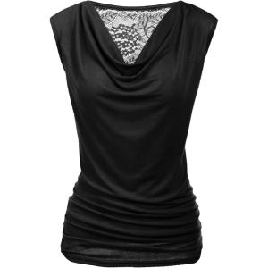 imageZeagoo Womens Tank Tops 2 Pack Trendy Going Out Tops Sleeveless Shirts Ruched Business Casual Basic Tunic Tops OutfitsBlack