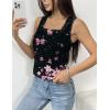 imageZeagoo Tank Tops for Women 2025 Summer Square Neck Loose Fit Side Split Casual Flowy Sleeveless Shirts SXXLPurple Flower