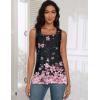 imageZeagoo Tank Tops for Women 2025 Summer Square Neck Loose Fit Side Split Casual Flowy Sleeveless Shirts SXXLPurple Flower