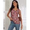 imageZeagoo Tank Tops for Women 2025 Summer Square Neck Loose Fit Side Split Casual Flowy Sleeveless Shirts SXXLRed White Flower