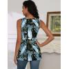 imageZeagoo Tank Tops for Women 2025 Summer Square Neck Loose Fit Side Split Casual Flowy Sleeveless Shirts SXXLWhite Leaf
