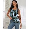 imageZeagoo Tank Tops for Women 2025 Summer Square Neck Loose Fit Side Split Casual Flowy Sleeveless Shirts SXXLWhite Leaf
