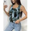 imageZeagoo Tank Tops for Women 2025 Summer Square Neck Loose Fit Side Split Casual Flowy Sleeveless Shirts SXXLWhite Leaf
