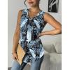 imageZeagoo Women Eyelet Tank Tops Sleeveless Shirts V Neck Cute Summer Top Loose Fit Camisole SXXLBlack Blue Floral