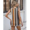 imageZeagoo Women Eyelet Tank Tops Sleeveless Shirts V Neck Cute Summer Top Loose Fit Camisole SXXLBlack Orange Stripe