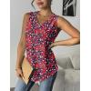 imageZeagoo Women Eyelet Tank Tops Sleeveless Shirts V Neck Cute Summer Top Loose Fit Camisole SXXLBlack Red Floral