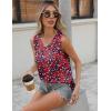imageZeagoo Women Eyelet Tank Tops Sleeveless Shirts V Neck Cute Summer Top Loose Fit Camisole SXXLBlack Red Floral