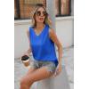 imageZeagoo Women Eyelet Tank Tops Sleeveless Shirts V Neck Cute Summer Top Loose Fit Camisole SXXLBlue