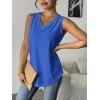 imageZeagoo Women Eyelet Tank Tops Sleeveless Shirts V Neck Cute Summer Top Loose Fit Camisole SXXLBlue