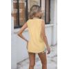 imageZeagoo Women Eyelet Tank Tops Sleeveless Shirts V Neck Cute Summer Top Loose Fit Camisole SXXLGoose Yellow