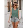 imageZeagoo Women Eyelet Tank Tops Sleeveless Shirts V Neck Cute Summer Top Loose Fit Camisole SXXLGray Blue