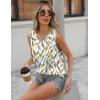 imageZeagoo Women Eyelet Tank Tops Sleeveless Shirts V Neck Cute Summer Top Loose Fit Camisole SXXLGreen Leaf