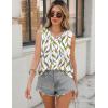 imageZeagoo Women Eyelet Tank Tops Sleeveless Shirts V Neck Cute Summer Top Loose Fit Camisole SXXLGreen Leaf