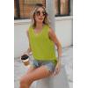 imageZeagoo Women Eyelet Tank Tops Sleeveless Shirts V Neck Cute Summer Top Loose Fit Camisole SXXLLight Green
