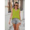 imageZeagoo Women Eyelet Tank Tops Sleeveless Shirts V Neck Cute Summer Top Loose Fit Camisole SXXLLight Green