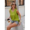 imageZeagoo Women Eyelet Tank Tops Sleeveless Shirts V Neck Cute Summer Top Loose Fit Camisole SXXLLight Green