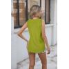 imageZeagoo Women Eyelet Tank Tops Sleeveless Shirts V Neck Cute Summer Top Loose Fit Camisole SXXLLight Green