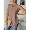 imageZeagoo Women Eyelet Tank Tops Sleeveless Shirts V Neck Cute Summer Top Loose Fit Camisole SXXLPink