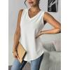 imageZeagoo Women Eyelet Tank Tops Sleeveless Shirts V Neck Cute Summer Top Loose Fit Camisole SXXLWhite