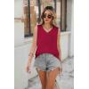 imageZeagoo Women Eyelet Tank Tops Sleeveless Shirts V Neck Cute Summer Top Loose Fit Camisole SXXLWine Red