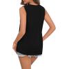 imageZeagoo Sleeveless Tops for Women High Neck Flowy Clothes Summer Tops for Women 2025Black