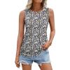 imageZeagoo Sleeveless Tops for Women High Neck Flowy Clothes Summer Tops for Women 2025Black Pink Flowerral