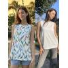 imageZeagoo Sleeveless Tops for Women High Neck Flowy Clothes Summer Tops for Women 2025Green