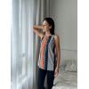 imageZeagoo Sleeveless Tops for Women High Neck Flowy Clothes Summer Tops for Women 2025Khaki Stripe