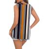 imageZeagoo Sleeveless Tops for Women High Neck Flowy Clothes Summer Tops for Women 2025Khaki Stripe