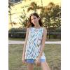 imageZeagoo Sleeveless Tops for Women High Neck Flowy Clothes Summer Tops for Women 2025Leafprint