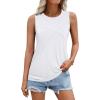 imageZeagoo Sleeveless Tops for Women High Neck Flowy Clothes Summer Tops for Women 2025White