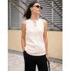 imageZeagoo Tops for Women Trendy 2024 Tank Tops Keyhole Neck Sleeveless Blouses Summer Business Casual Basic ShirtsBeige