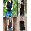 imageZeagoo Tops for Women Trendy 2024 Tank Tops Keyhole Neck Sleeveless Blouses Summer Business Casual Basic ShirtsBlack