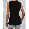 imageZeagoo Tops for Women Trendy 2024 Tank Tops Keyhole Neck Sleeveless Blouses Summer Business Casual Basic ShirtsBlack