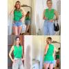 imageZeagoo Tops for Women Trendy 2024 Tank Tops Keyhole Neck Sleeveless Blouses Summer Business Casual Basic ShirtsGreen
