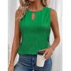 imageZeagoo Tops for Women Trendy 2024 Tank Tops Keyhole Neck Sleeveless Blouses Summer Business Casual Basic ShirtsGreen