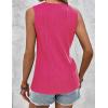 imageZeagoo Tops for Women Trendy 2024 Tank Tops Keyhole Neck Sleeveless Blouses Summer Business Casual Basic ShirtsHotpink