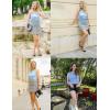imageZeagoo Tops for Women Trendy 2024 Tank Tops Keyhole Neck Sleeveless Blouses Summer Business Casual Basic ShirtsSky Blue