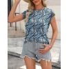 imageZeagoo Womens 3 Pack Crewneck Cap Sleeve Tank Tops Casual Basic T Shirts Loose Fit Tee Summer Tops 20251floral Blue