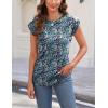 imageZeagoo Womens 3 Pack Crewneck Cap Sleeve Tank Tops Casual Basic T Shirts Loose Fit Tee Summer Tops 20251floral Blue