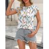 imageZeagoo Womens 3 Pack Crewneck Cap Sleeve Tank Tops Casual Basic T Shirts Loose Fit Tee Summer Tops 20251leaf Print
