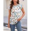 imageZeagoo Womens 3 Pack Crewneck Cap Sleeve Tank Tops Casual Basic T Shirts Loose Fit Tee Summer Tops 20251leaf Print